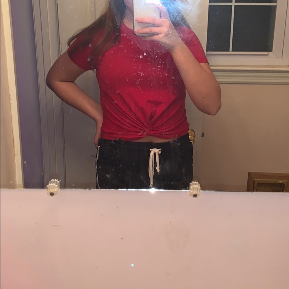 Red Hollister crop top